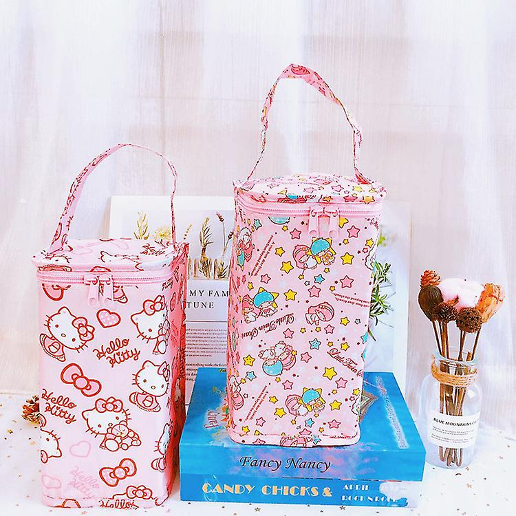 Born Pretty Kawaii Sanrios Cinnamonroll Kuromi My Melody Kt Cat Cartoon Round Oxford Cloth Waterproof Insulation Picnic Bag Child Lunch Bag