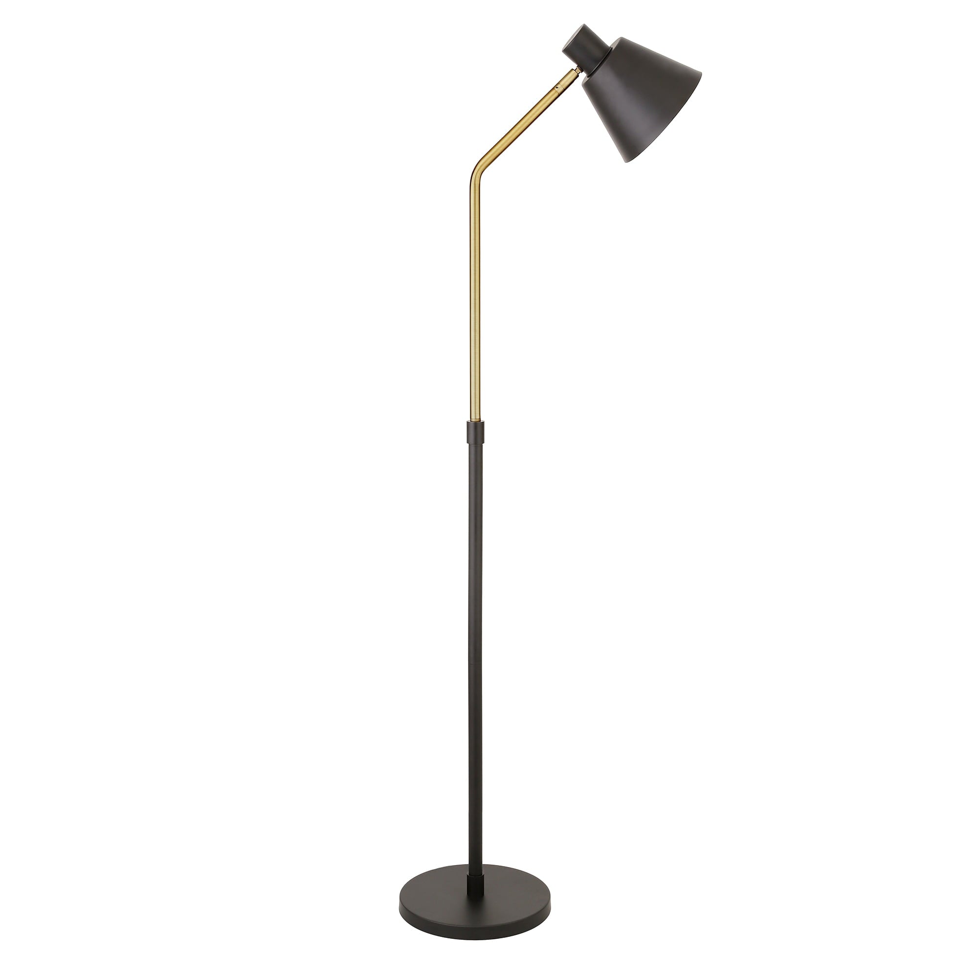 Evelyn&Zoe Mid-Century Modern Metal Two-Tone Floor Lamp