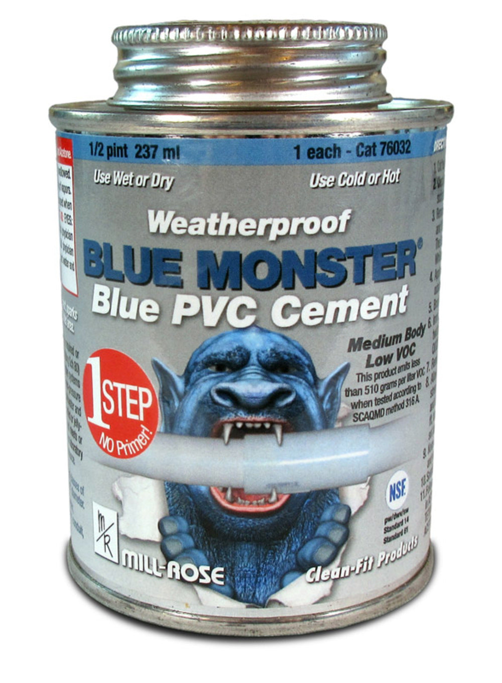 BLUE PVC CEMENT 1/2 PT