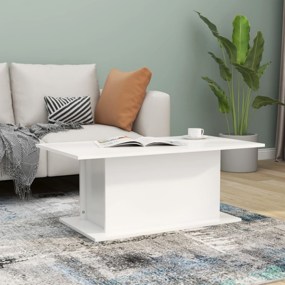 vidaXL Coffee Table Concrete Gray Engineered Wood End Side Tea Table Furniture   Transitional   Coffee Tables   by vidaXL LLC  Houzz