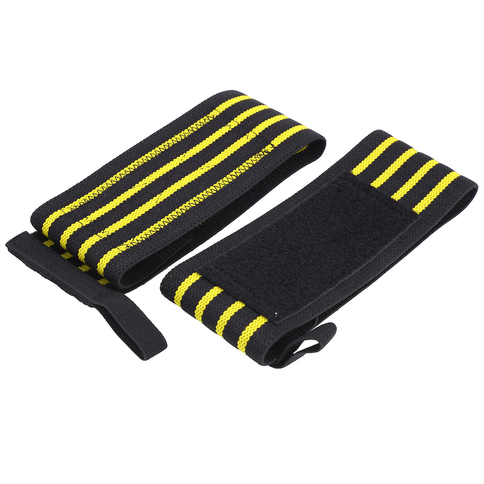 1pair/set Fitness Weight Lifting Wrist Wraps Training Compression Wrist Support Braceyellow Black