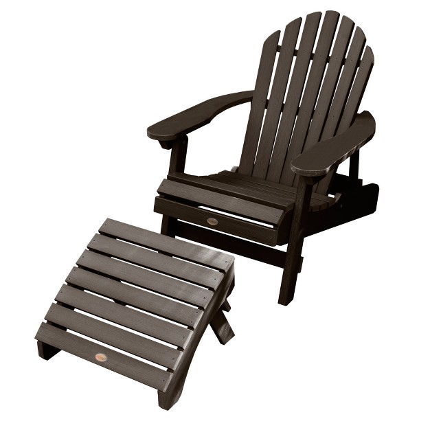 Hamilton Folding amp Reclining Adirondack Chair With Folding Adirondack Ottoman Highwood