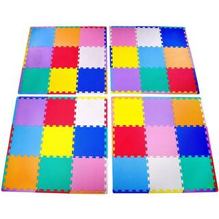 KC CUBS Multicolor 12 in. x 12 in. Exercise Children's Interlocking Puzzle EVA Play Foam Floor Mat (36 sq. ft.) (54-Borders) EVA002