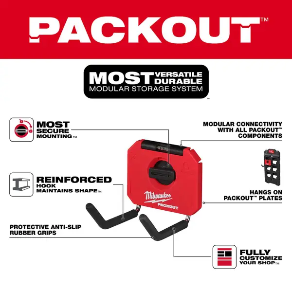 Milwaukee 4 PACKOUT Straight Hook