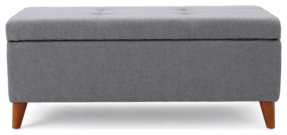 GDF Studio Katherine Tufted Fabric Storage Ottoman   Midcentury   Footstools And Ottomans   by GDFStudio  Houzz