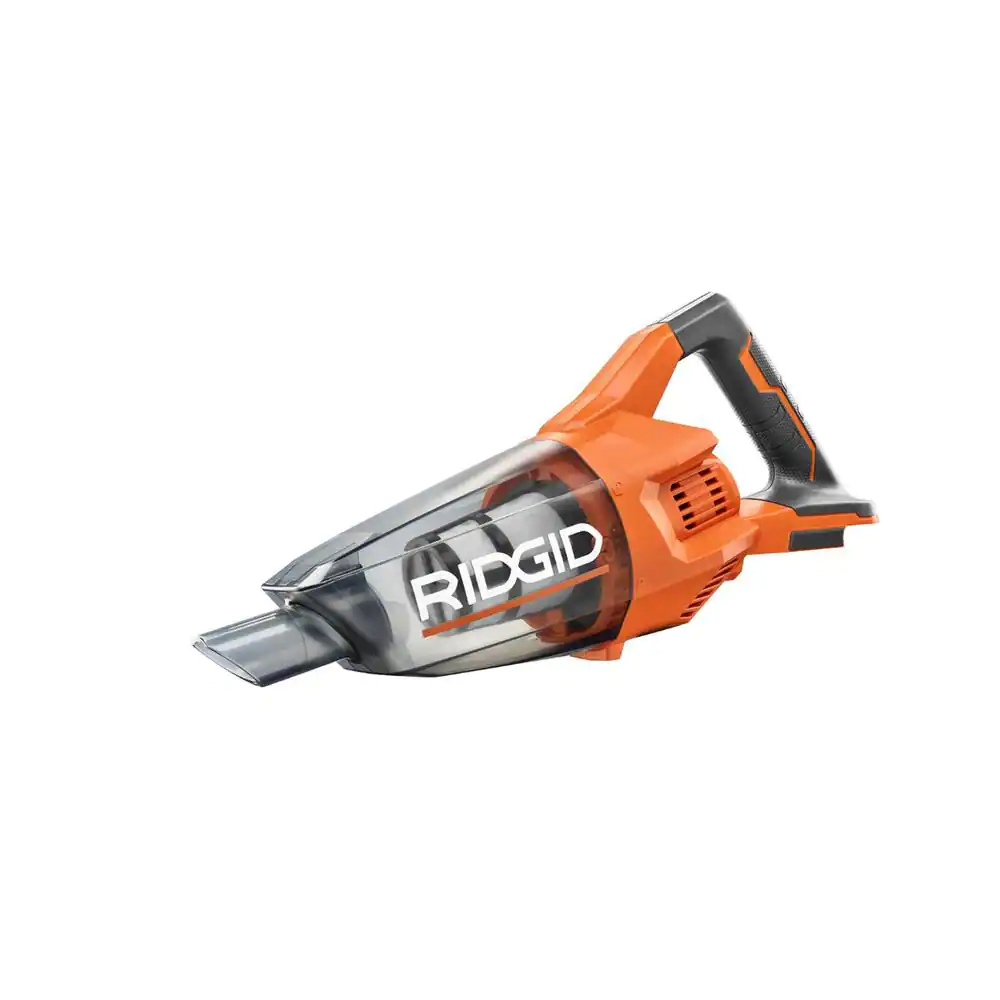 RIDGID R860902B 18V Cordless Hand Vacuum (Tool Only) with Crevice Nozzle， Utility Nozzle and Extension Tube