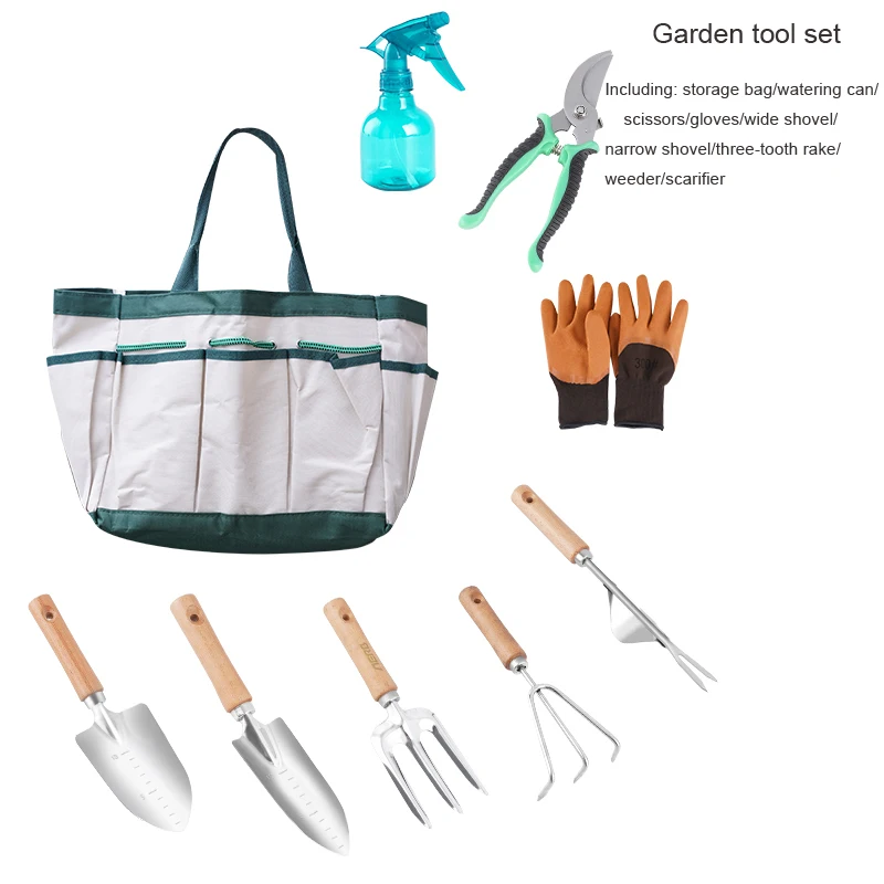 Gardening Tool Set Hand Planting Mini Wood Handle Shovel Spade Trowel Gardening Tools For Flowers Tranplanting