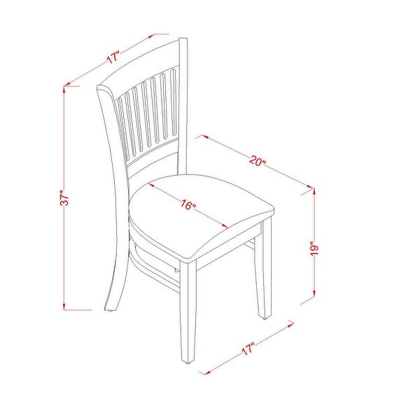 3 Pc Kitchen nook Dining set-Kitchen Table and 2 Dining Room Chairs with slat back (Chair Seat Options)