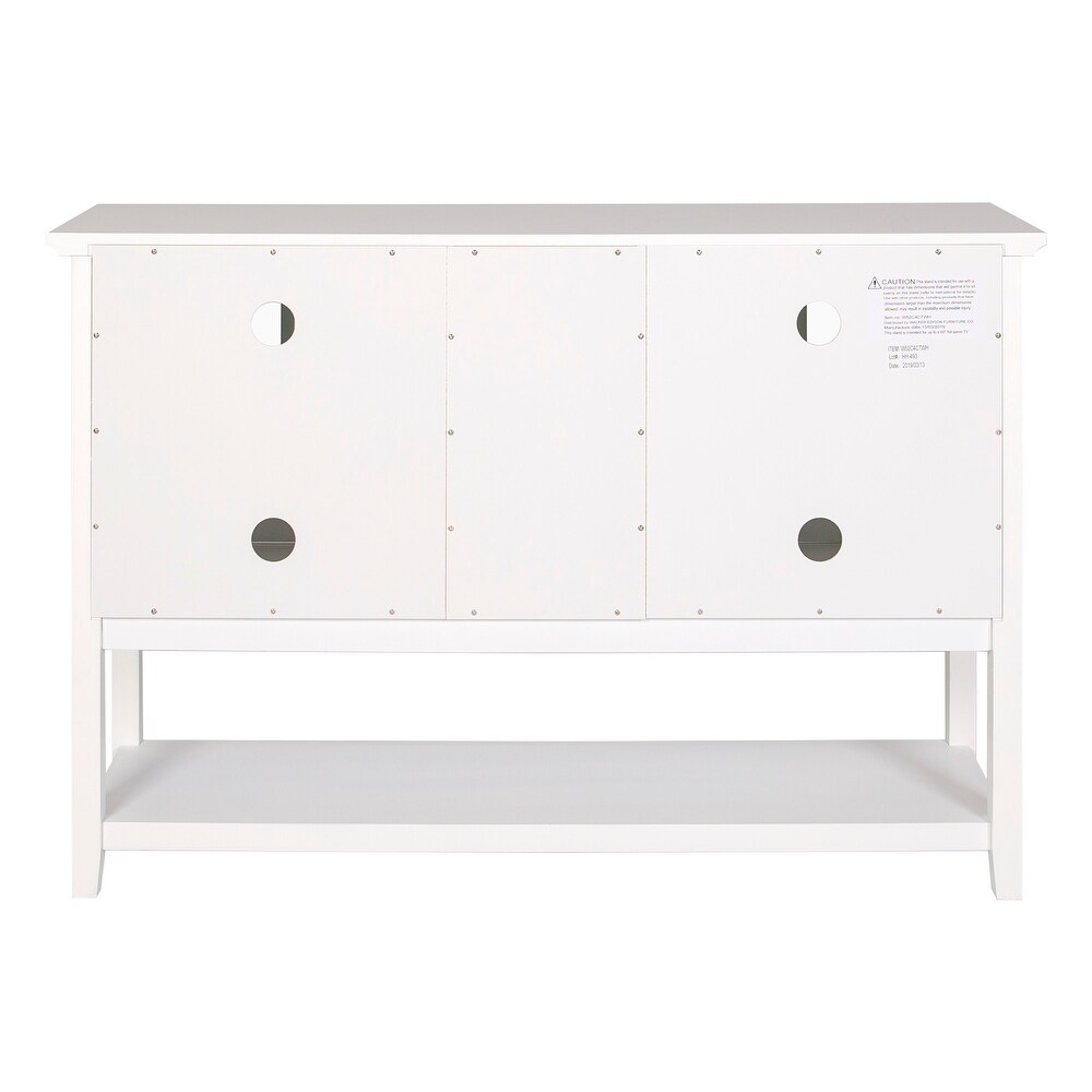 Middlebrook 52 inch White Buffet Cabinet TV Console