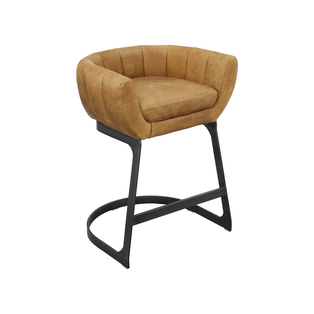 Art Leon Genuine Leather Barstool Counter Stool