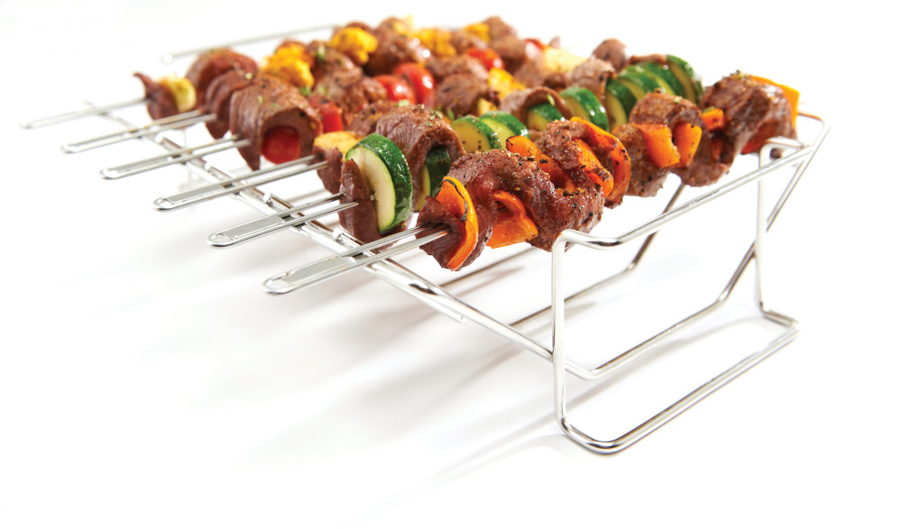 Stainless Steel Reversible Rib/Skewer Rack