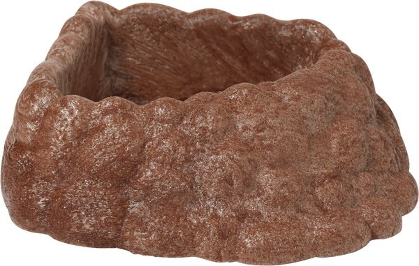 Frisco Reptile Waterer and Feeding Corner Rock Bowl