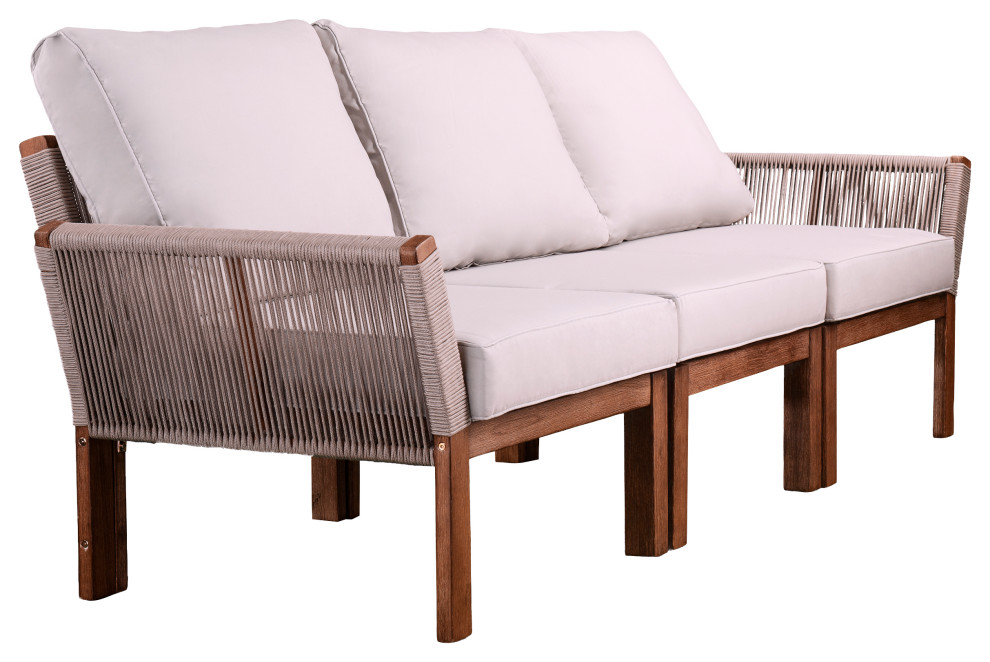 Hestre Outdoor 3 Seater Sofa   Beach Style   Outdoor Sofas   by SEI  Houzz