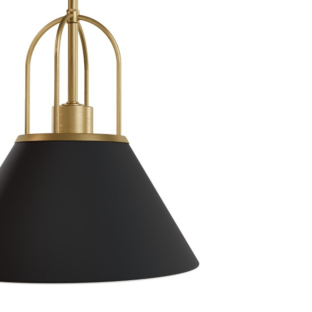 Carrington Isle Flat Pendant Ceiling Light Fixture Matte Black luxe Gold Hunter Fan