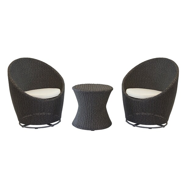 M4H Barletta Swivel Patio Chair Set with Drum Table