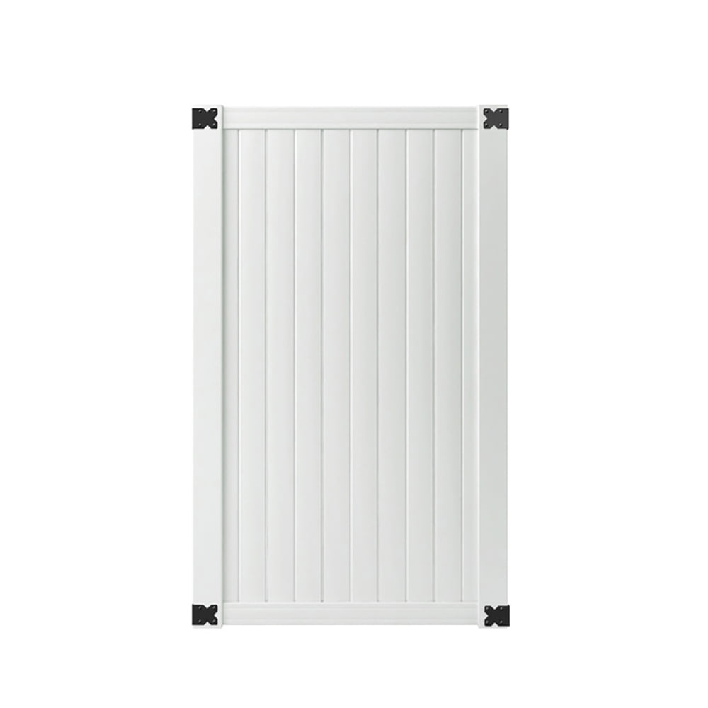 Somerset 6 ft. x 42 in. White Vinyl Privacy Fence Gate