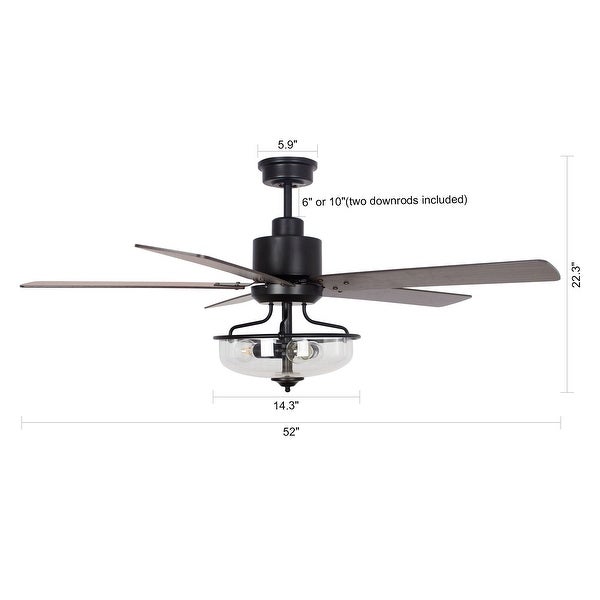 52 inch Reversible Wooden 5-Blade 3-Light Ceiling Fan with Remote Shopping - The Best Deals on Ceiling Fans | 37785244