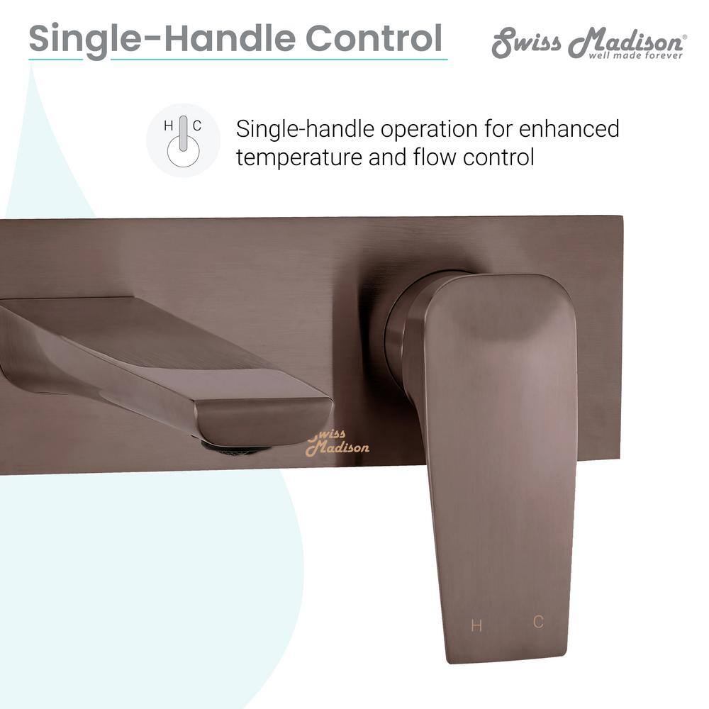 Swiss Madison Monaco Single-Handle Wall Mounted Bathroom Faucet in Oil Rubbed Bronze SM-BF23OR