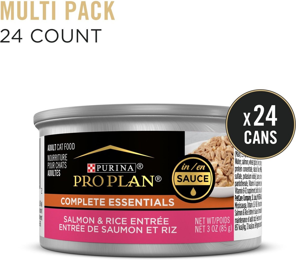 Purina Pro Plan Adult Salmon and Rice Entree in Sauce Canned Cat Food