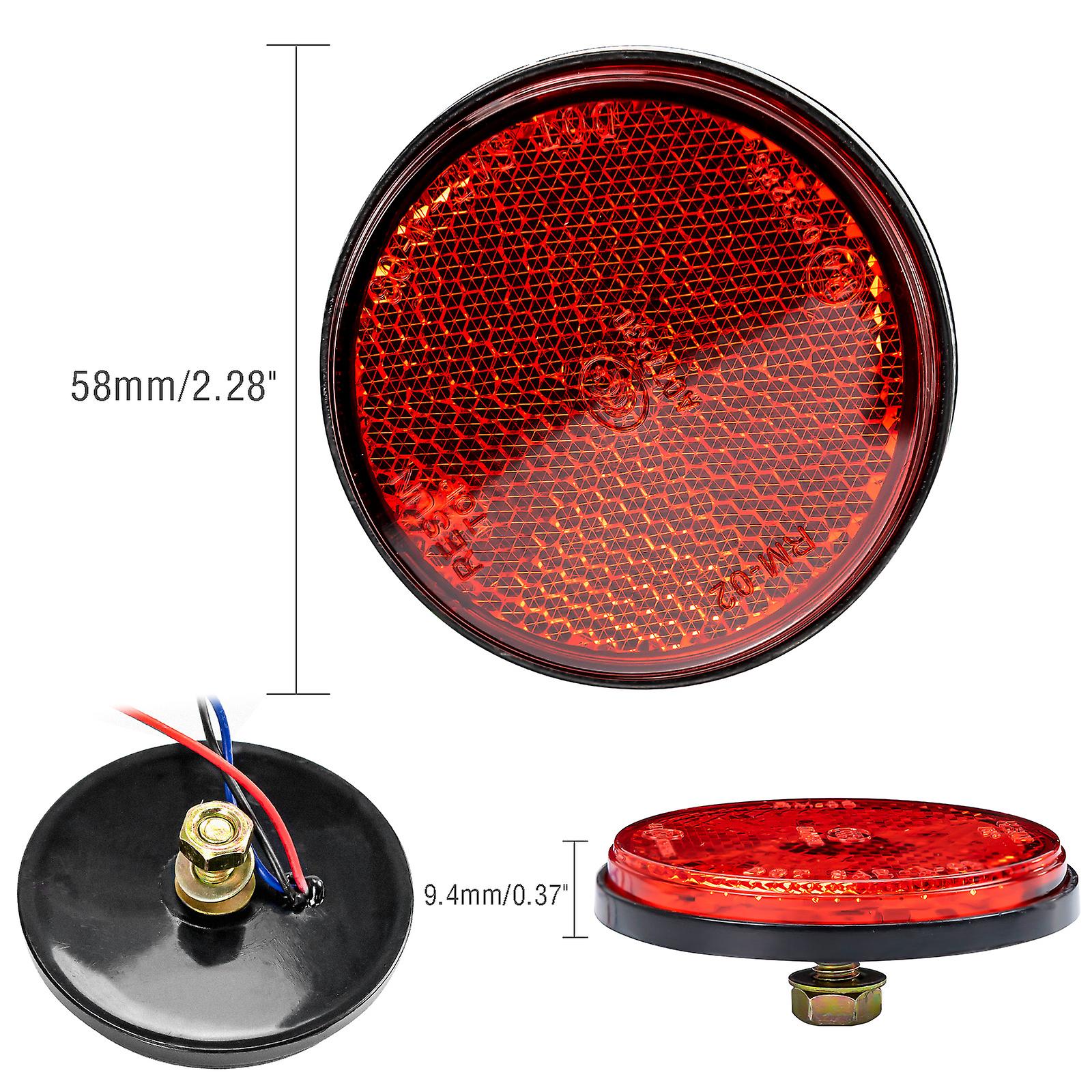 1 Pair Universal Red Tail Brake Led Light Motorcycle Motorbike Parts Stop Fog Lamp 12v Truck Tail Lamp Caravans Atv Off Road Lighting