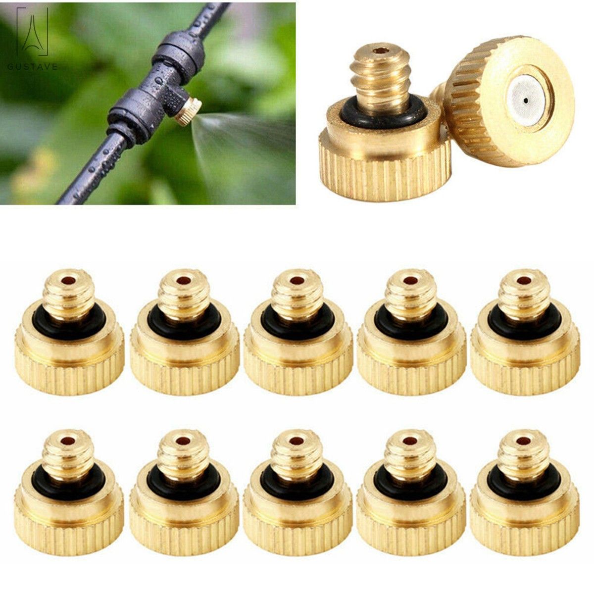 Gustavedesign 10/20/30Pcs Brass Misting Nozzles 0.012