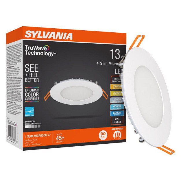 Sylvania Truwave Canless Recessed Led Downlight 13 W White