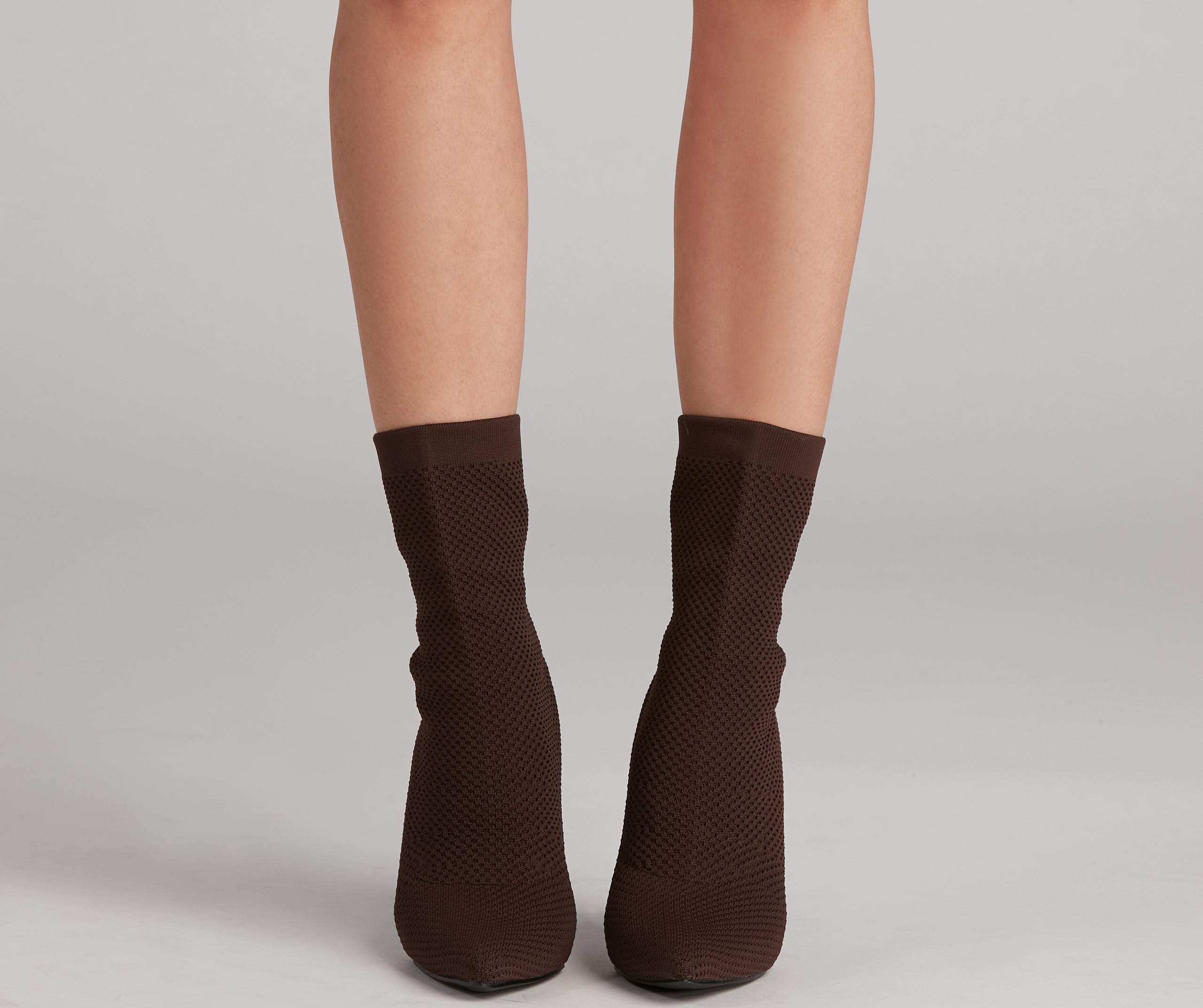 Major Strut Knit Stiletto Booties