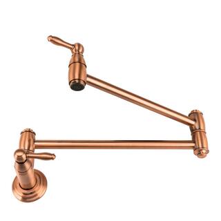 Brienza Traditional Wall-Mount Pot Filler in Antique Copper N98288-AC