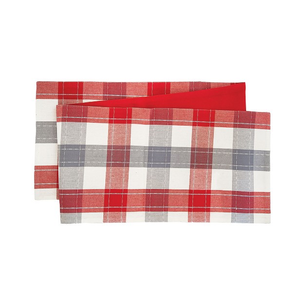 X 72 quot Nordic Plaid Table Runner