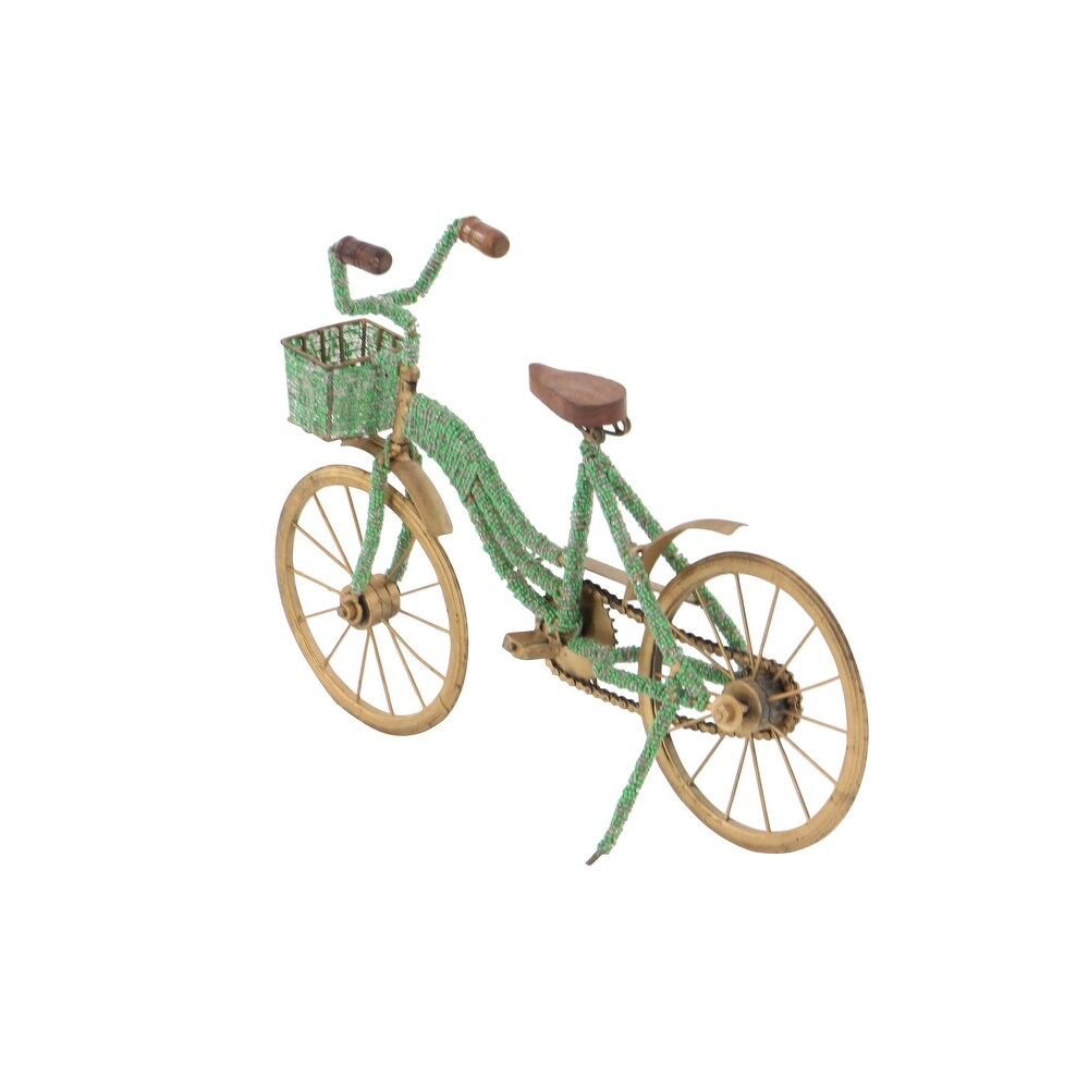 Green Vintage Bicycle Sculpture   18 x 4 x 12