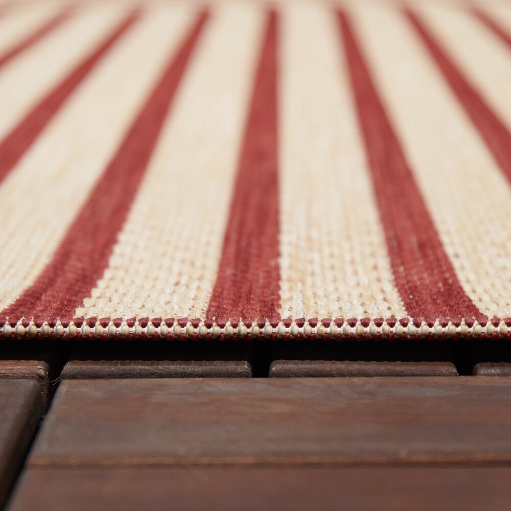 Cerise Contemporary Indoor/Outdoor Area Rug