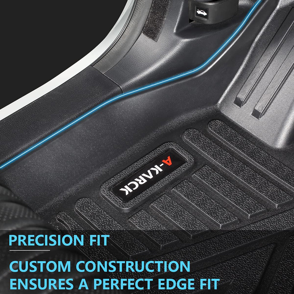 F150 Supercrew compatible floor mats， custom floor mats for 2015-2022 Ford F-150 Supercrew cabs， tpe all-weather protection for the first and second rows.