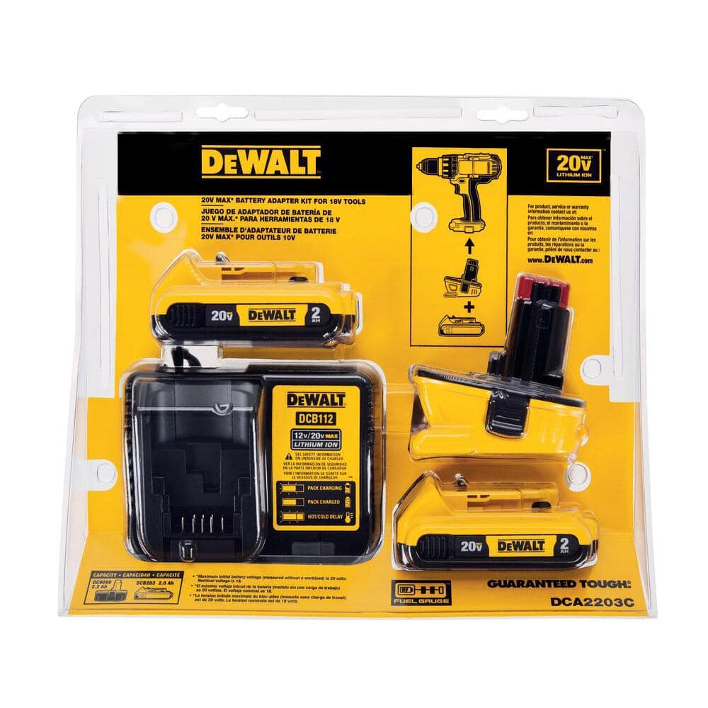 DEWALT DCA2203C 18V to 20V MAX Lithium-Ion Battery Adapter Kit (2 Pack)