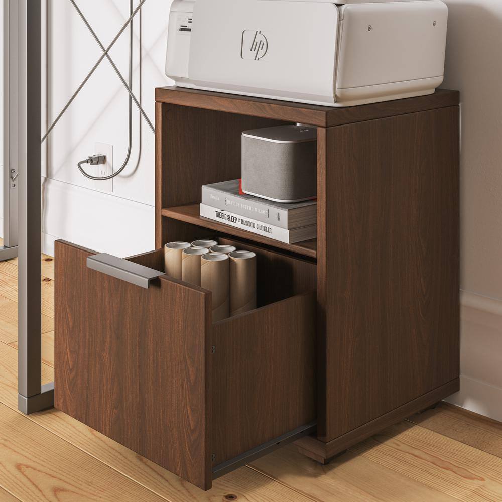 HomeStyles Merge Brown Walnut Personal Storage File Cabinet 5450-01