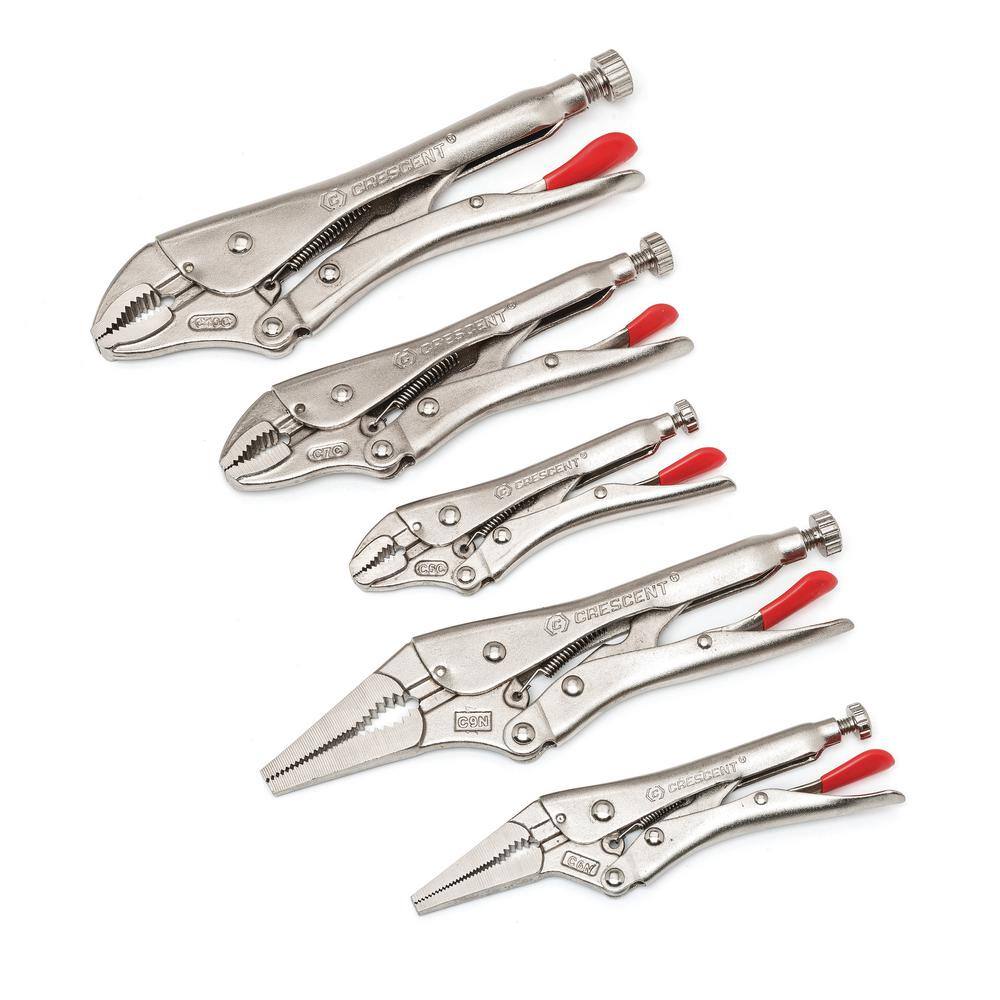 Crescent Locking Plier Set with Wire Cutter and Cushion Grip (5-Piece) CLP5SETN-08