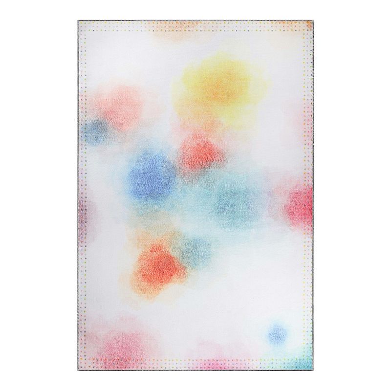 Superior Watercolor Abstract Anti-Slip Area Rug