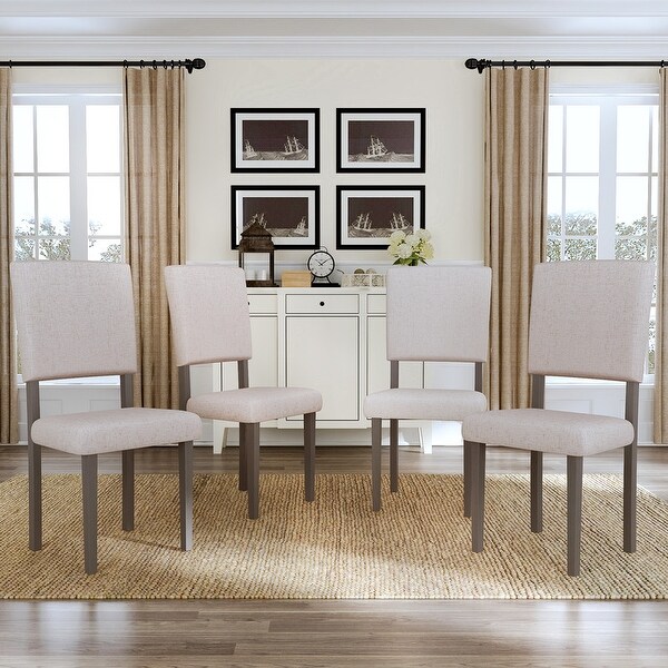 Wood 5 Pcs Kitchen Dining Table Set w/ Round Table， 4 Chairs