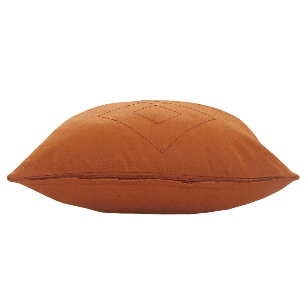 LR Home Minimal Embroidered Amber Throw Pillow