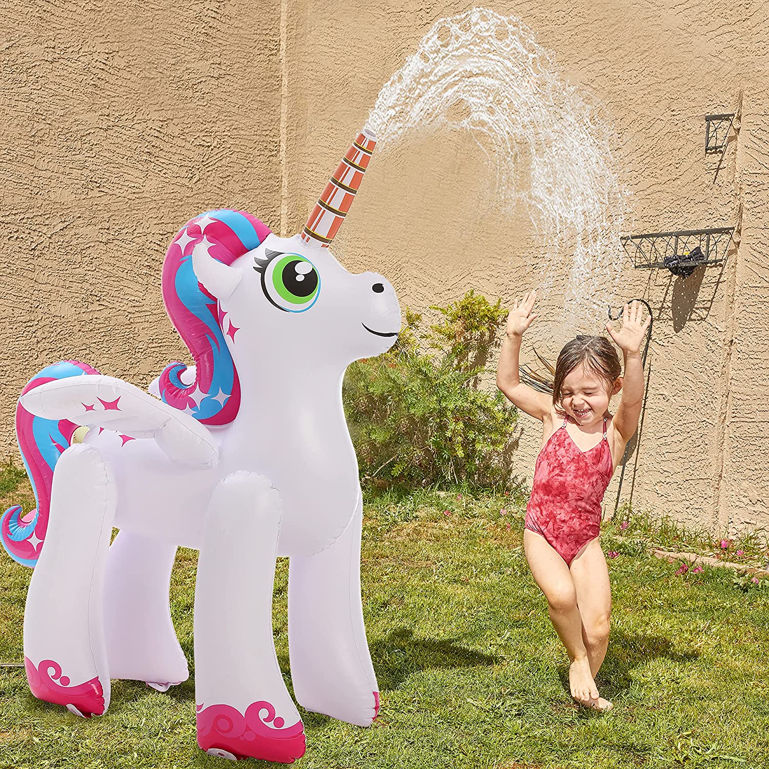 Clearance - Unicorn Yard Sprinkler, Pink and Blue