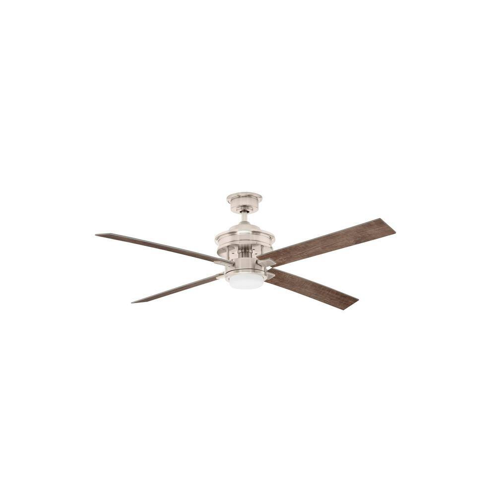 Home Decorators Collection Lincolnshire 60 in. LED Brushed Nickel Ceiling Fan with Light AM676-BN