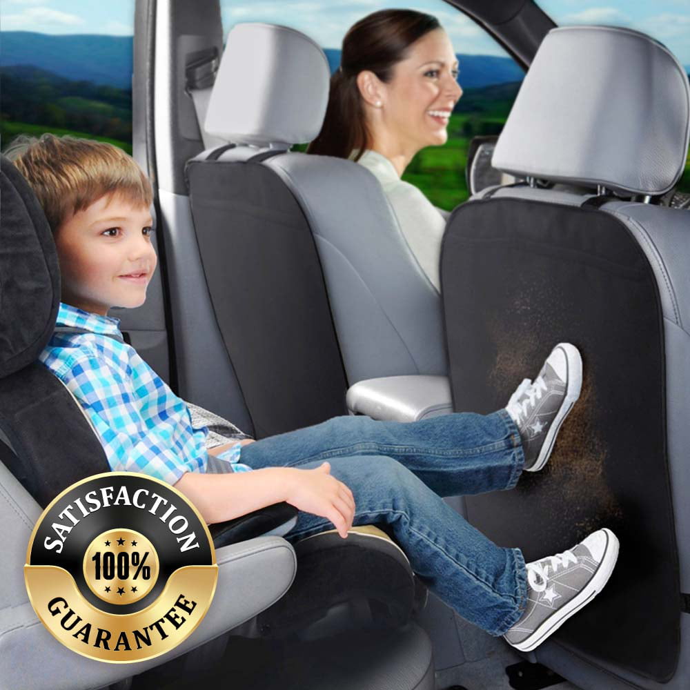 CellBatt RED SHIELD Universal Car Seat Back Protector. Child Kick Guard Mat Protects Automotive Leather and Cloth Seats from Dirt， Scuffs， and Scratches. Best Waterproof Protection for Cars， Trucks， and SUVs.