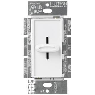 Lutron Skylark Dimmer Switch Slide-to-Off 1000-Watt IncandescentSingle-Pole White (S-1000-WH) S-1000-WH