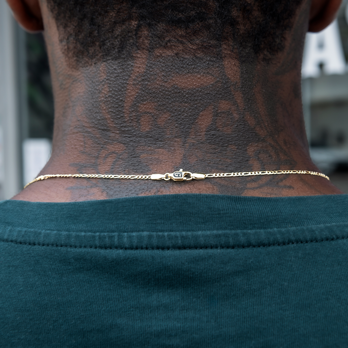 Figaro Chain in Yellow Gold- 2mm