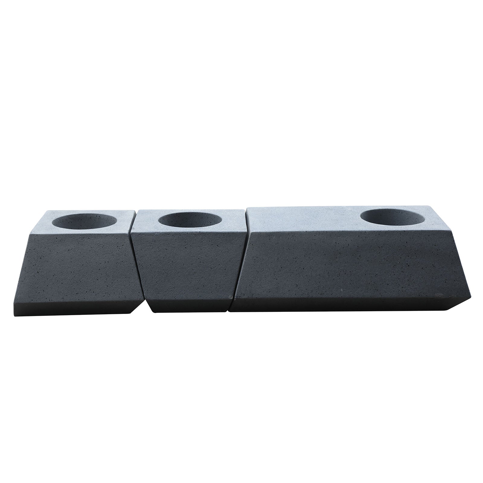 Set Of 3 Outdoor/Indoor Fiberglass Concrete Planter Box And Bench Xk-5040A+B+C