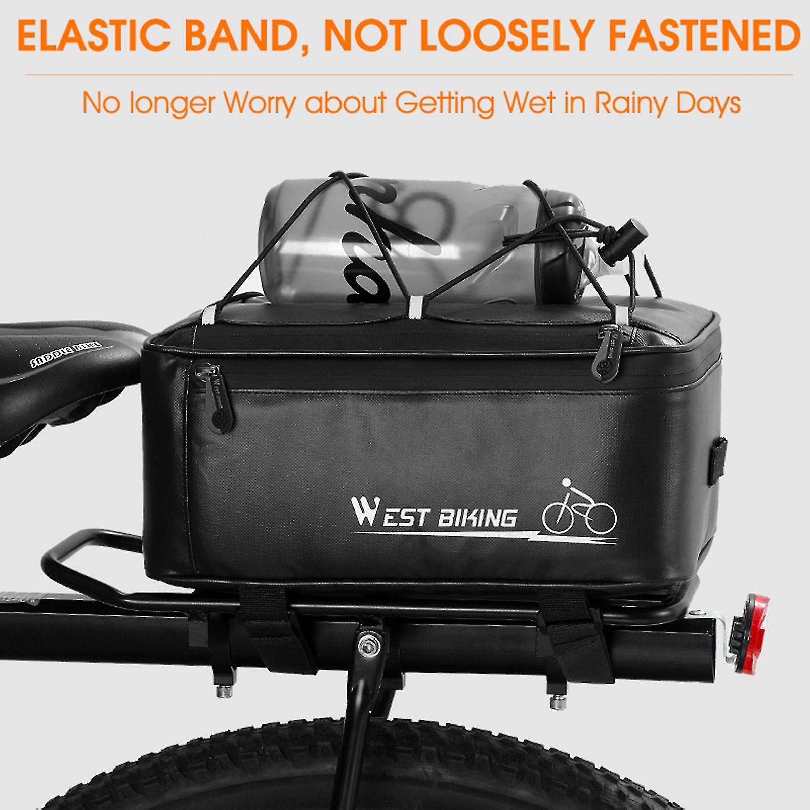 Bicycle Saddle Bags Waterproof Multifunctional Widely Use Weather Resistant Bike Pannier Reflective Rack Bag For Outdoor