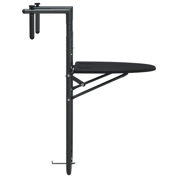 vidaXL Hanging Balcony Table Black 23.6