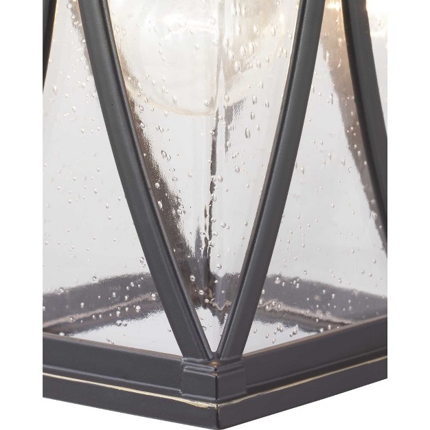 Progress Lighting Abbott 1 light Outdoor Wall Lantern In Antique Pewter With Clear Seeded Glass Shade