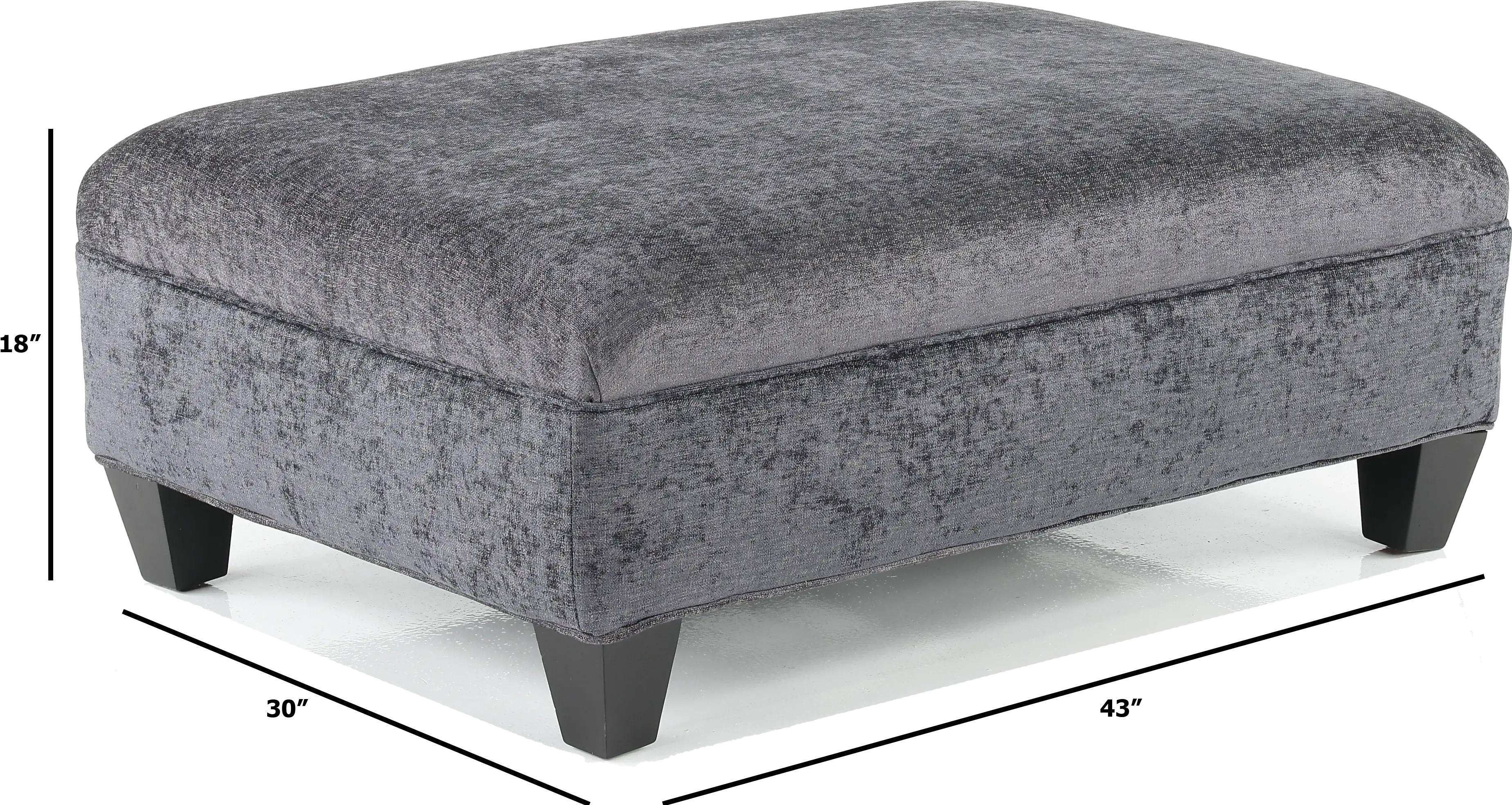 Storm Dark Gray Cocktail Ottoman