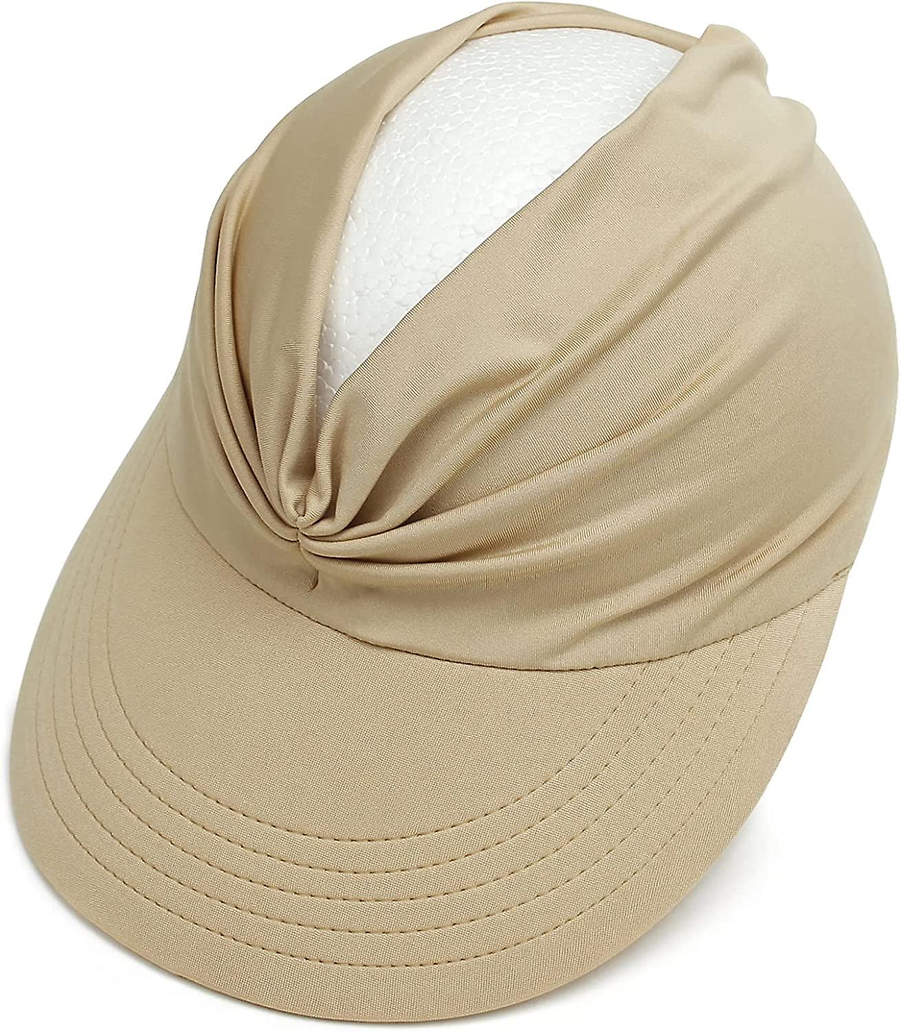 Womens Sun Visor Hat Wide Brim Summer Upf 50+ Uv Protection Beach Sport Cap