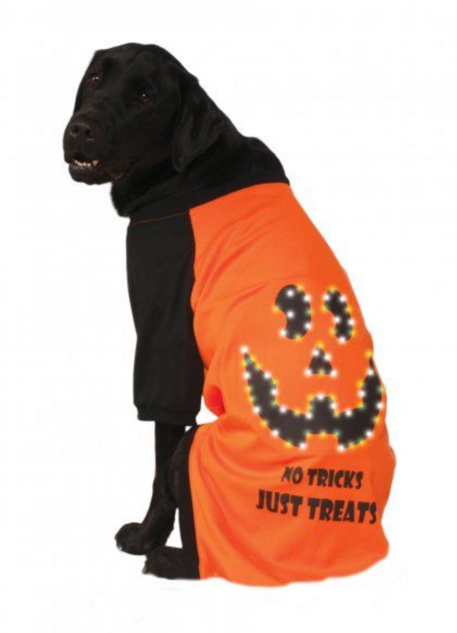 Rubie's Big Dog No Tricks Just Treats LED  Shirt Pet Costume